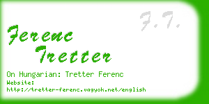 ferenc tretter business card